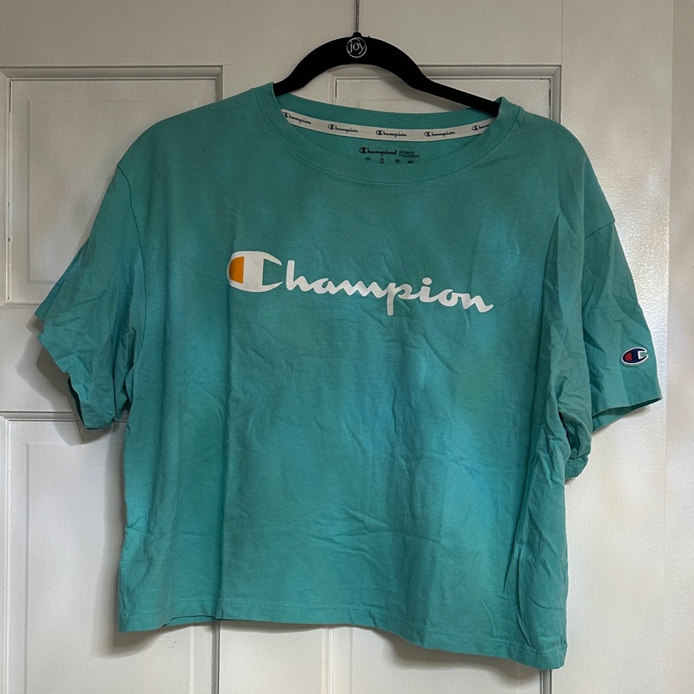 Champion Women's Aqua Short Sleeve Tee